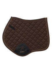 Side view of the Mocha Kerrits Close Contact Saddle Pad on a white background