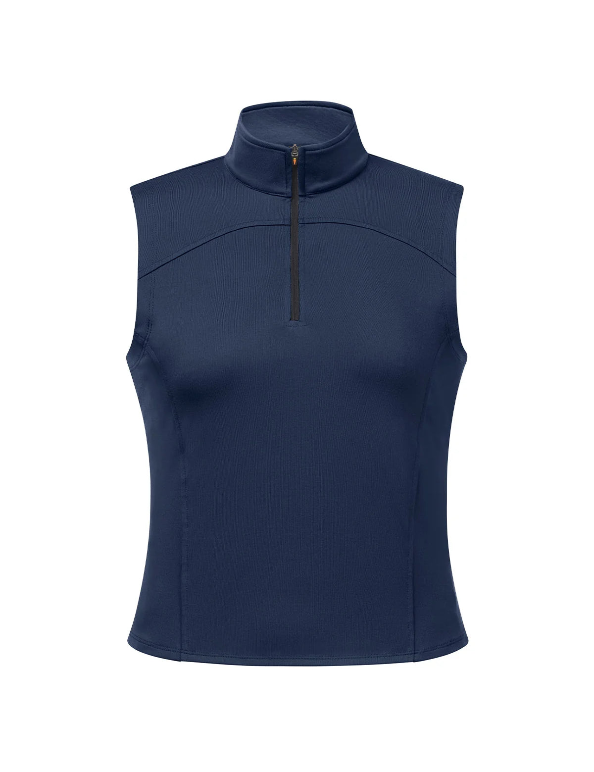 Front view of the neptune Kerrits Quarter Zip Performance Sleeveless Top on a white background