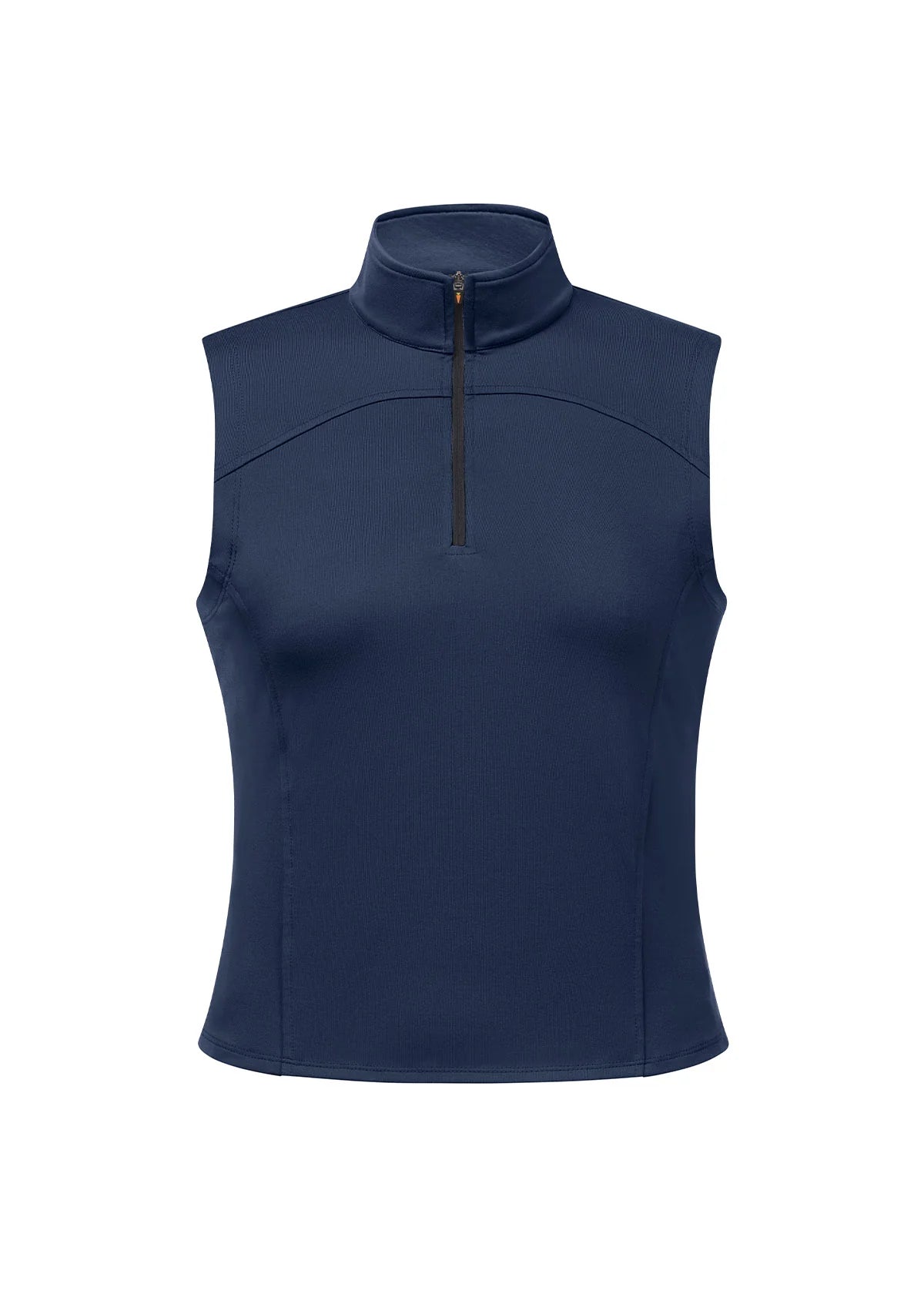 Front view of the neptune Kerrits Quarter Zip Performance Sleeveless Top on a white background