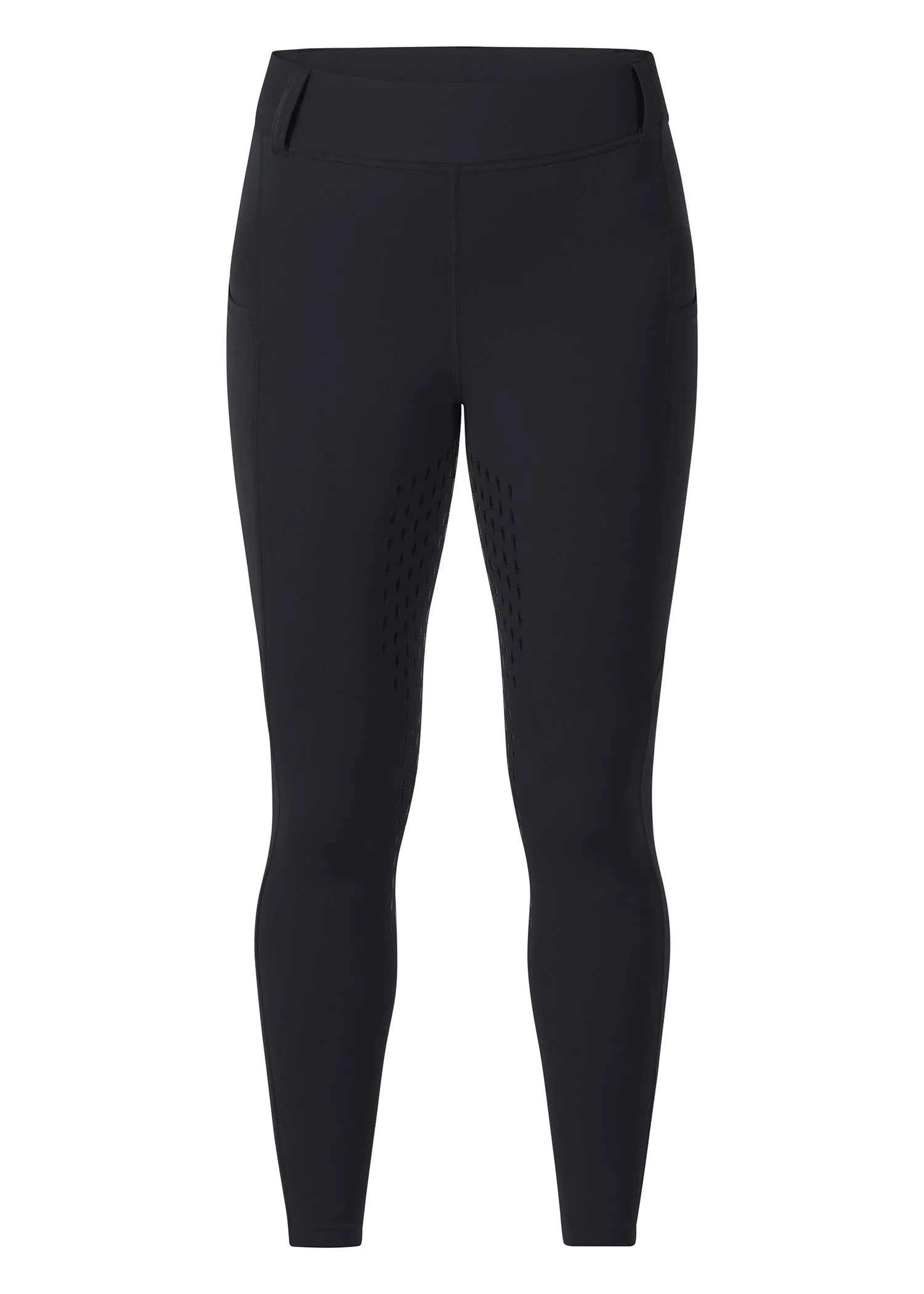 Front view of the black Kerrits Coolcore Full Leg Tech Tight on a white background