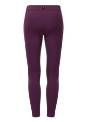Back view of the purple Kerrits Kids Coolcore Full Seat Tech Tights on a white background
