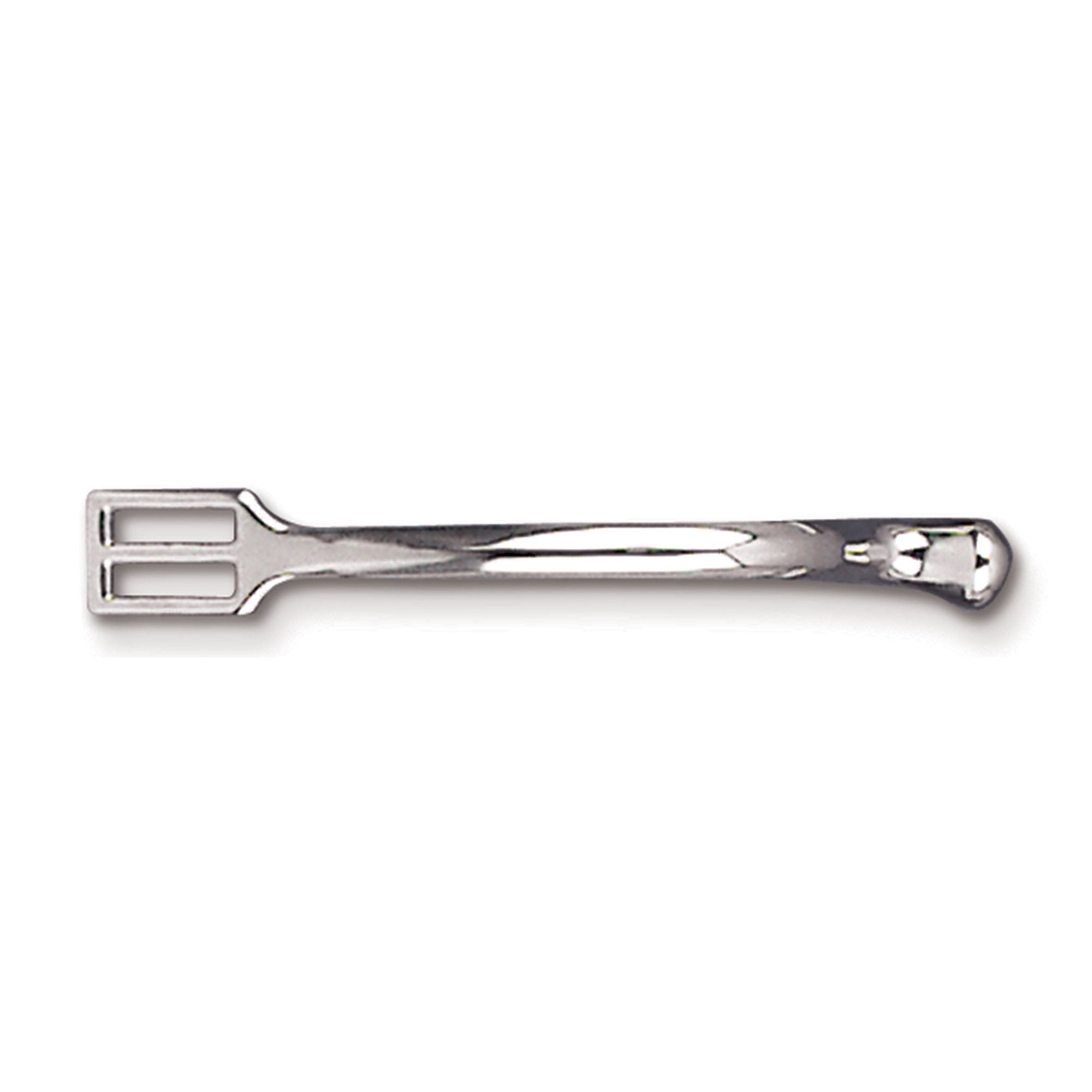 Side view of the 1/2" Toklat Square Eyelet Humane Spur on a white background