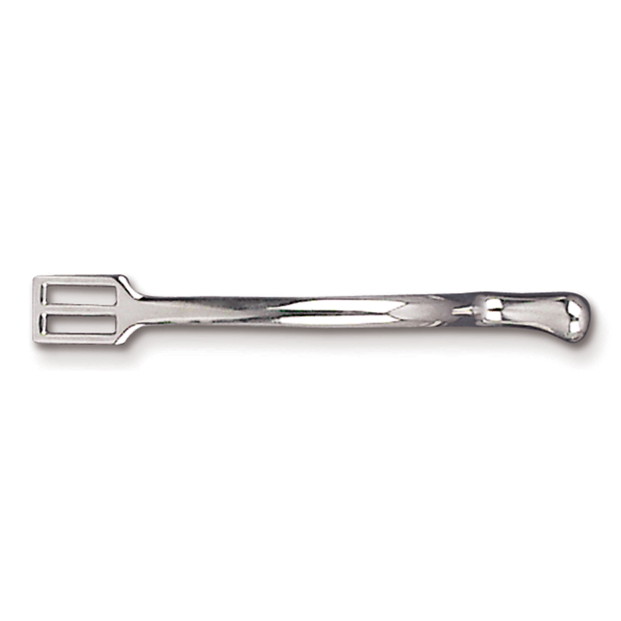 Side view of the 1" Toklat Square Eyelet Humane Spur on a white background