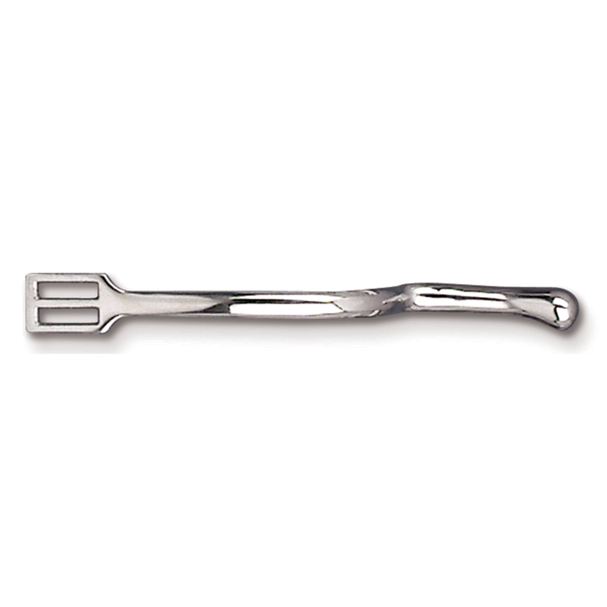 Side view of the 1 3/4" Toklat Square Eyelet Humane Spur on a white background