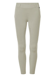 Front view of the tan Kerrits Kids Coolcore Full Seat Tech Tights on a white background