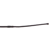 Close-up view of the tail on the black Toklat Carbon Fiber Dressage Whip on a white background