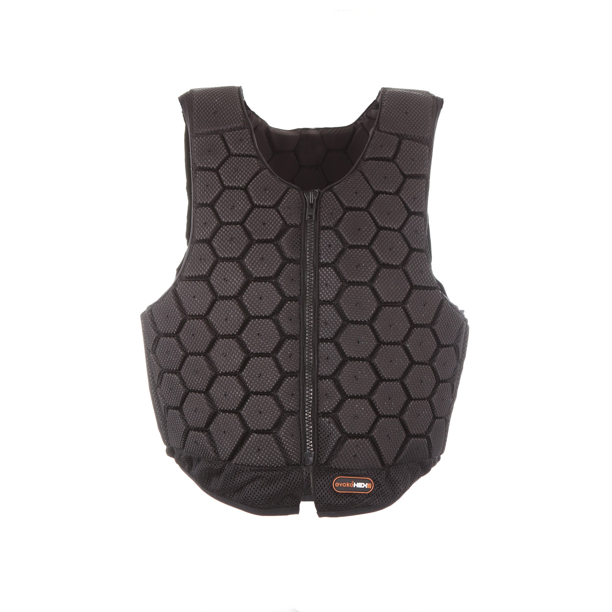 Front view of the Evoke Hex6 Body Protector on a white background