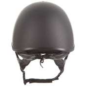 Back view of the black/black/gunmetal Toklat Orion MIPS Skull Helmet on a white background