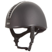 Angled front view of the black/black/gunmetal Toklat Orion MIPS Skull Helmet on a white background
