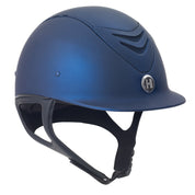 Angled front view of the matte navy OneK Mips CCS Helmet on a white background
