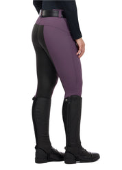 Side view of the purple Kerrits GripTek™ II Full Seat Riding Breech on a white background
