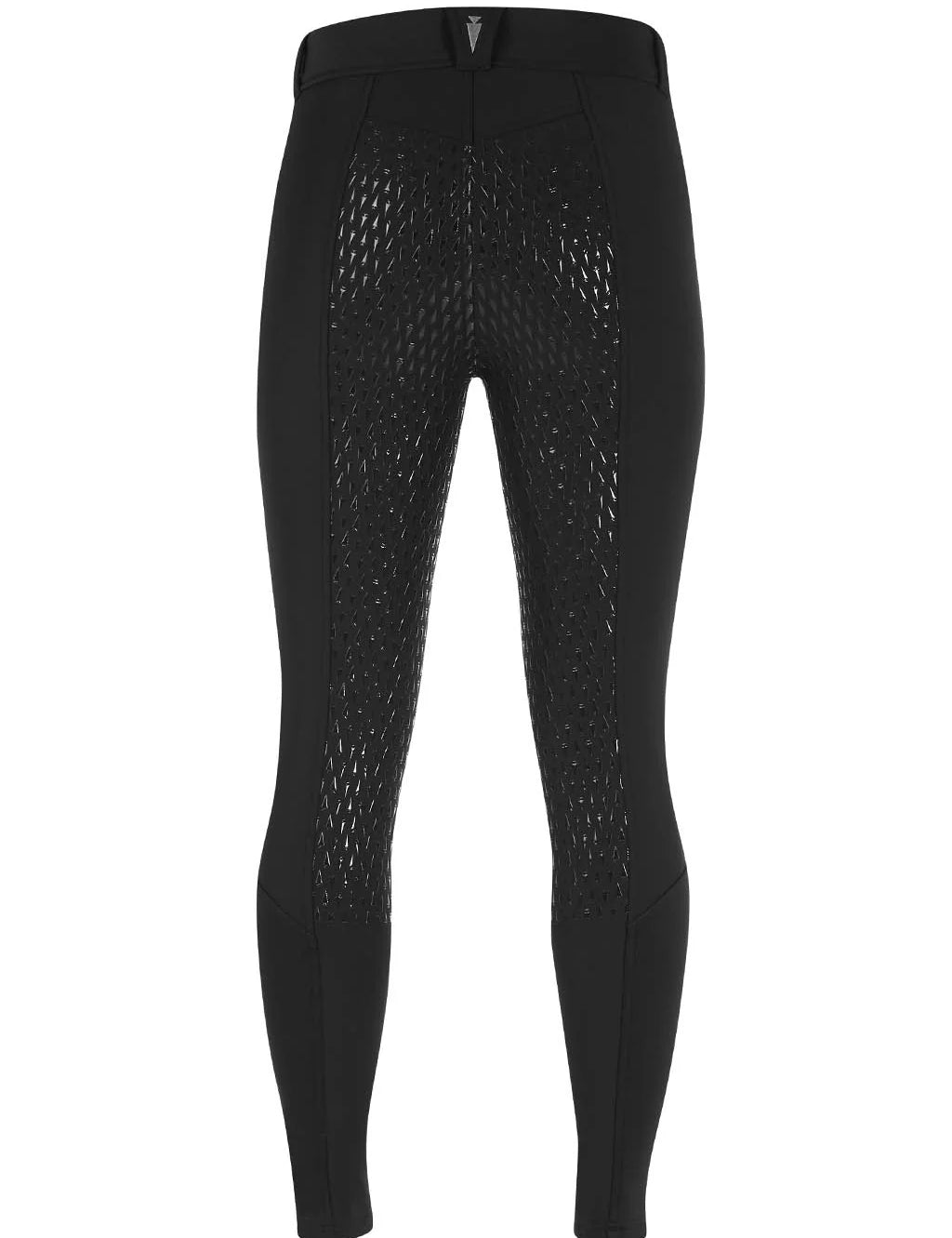 Back view of the Kerrits 3-Season Tailored Full Seat Breeches in black on a white background