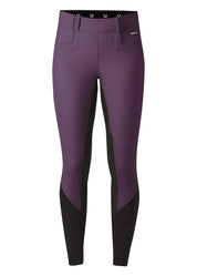 Front view of the purple Kerrits GripTek™ II Full Seat Riding Breech on a white background