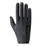 Backhand view of the black Roeckl Lillinoe Riding Gloves on a white background