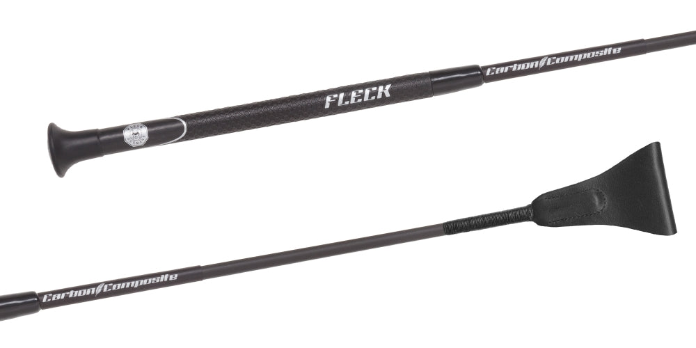 View of both the handle and popper of the Fleck Carbon Ultralight Bat in black