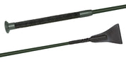 View of both the handle and popper for the Fleck Silk Touch Premium Jumping Bat in black with graphite details
