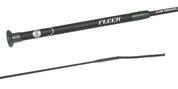 Side by side handle and tail views of the graphite Fleck Carbon Ultralight Whip on a white background
