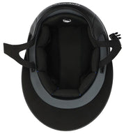 Interior view of the black Samshield Helmet Liner 2.0 in a helmet on a white background