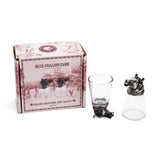 Blue Stallion Farm Set of 2 Stallion Collection Shot Glasses