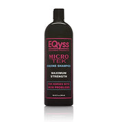 Front view of a 32 oz bottle of EQyss Micro Tek Equine Shampoo on a white background