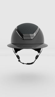 Front view of the anthracite Star Lady Pure Shine Helmet on a plain background