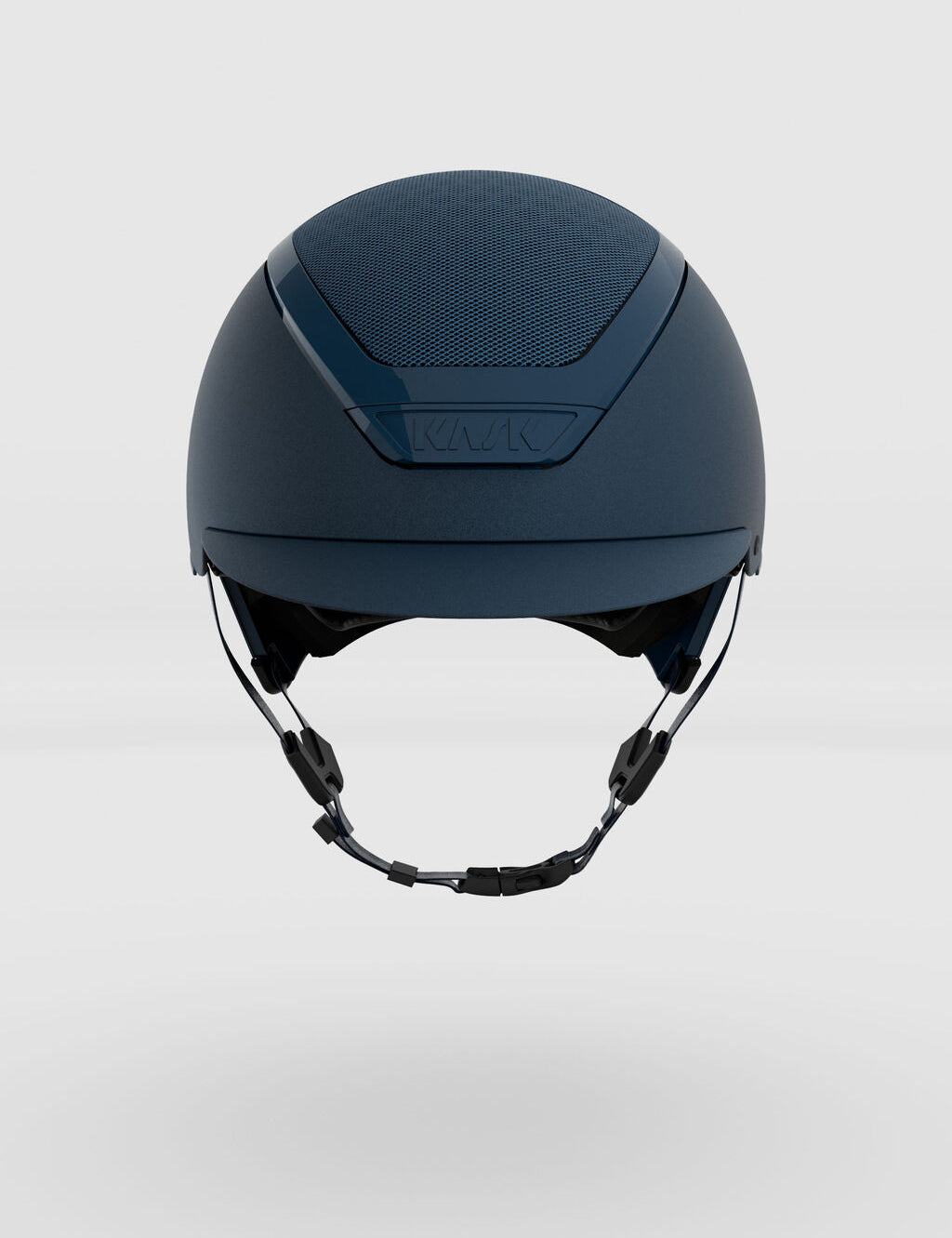 Front view of the navy Kask Dogma Chrome Helmet on a plain background