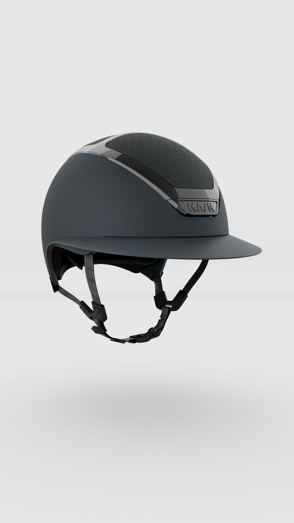 Angled front view of the anthracite KASK Star Lady Chrome on a plain background