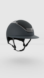 Angled front view of the anthracite KASK Star Lady Chrome on a plain background