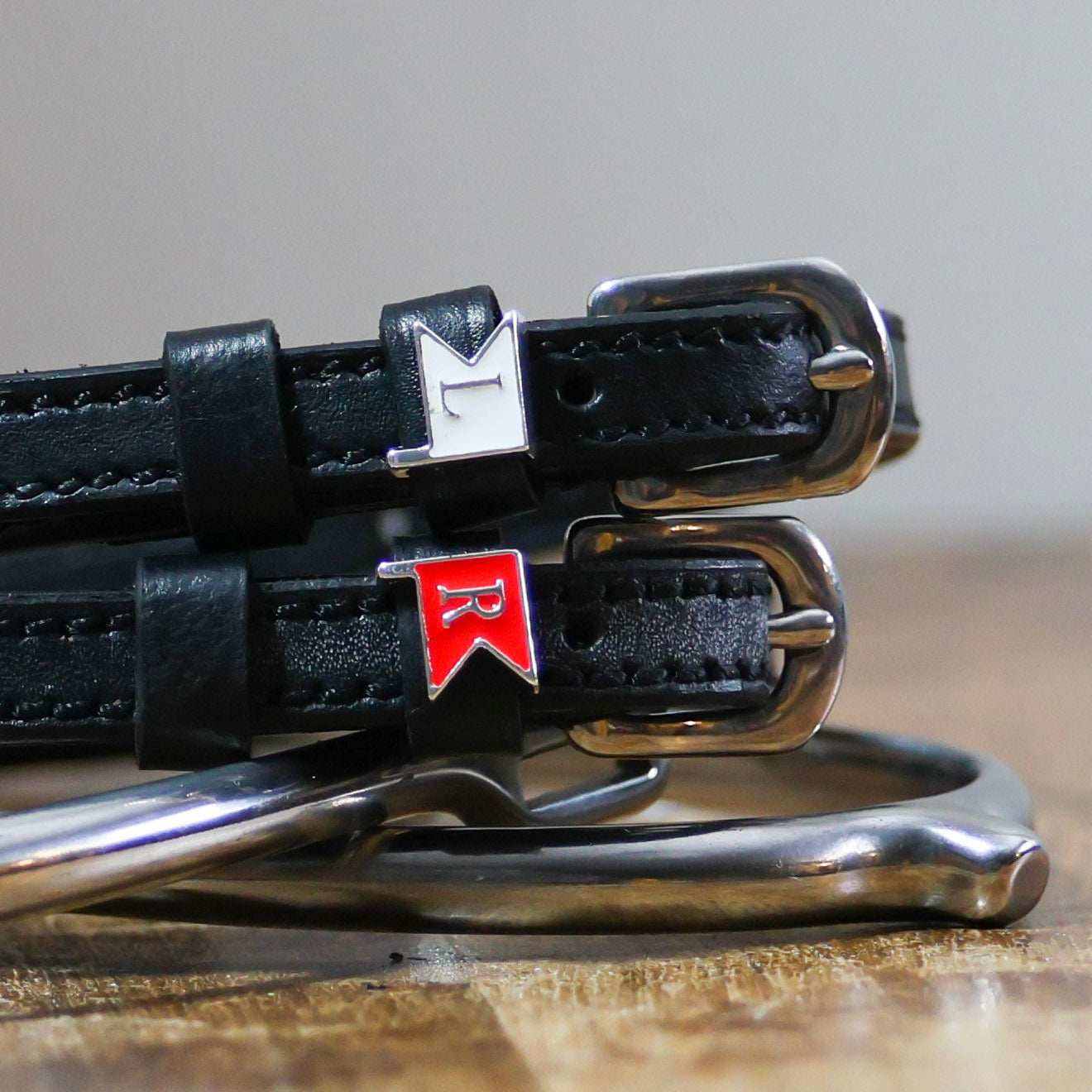 Close-up view of the Jump Flag Mane Jane Spur Straps