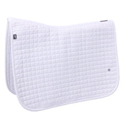 Side view of the White Schockemohle Baby Pad on a white background