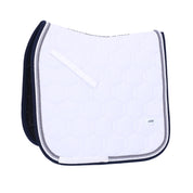 Side view of the true navy Schockemohle Eco Comfort Dressage Saddle Pad on a white background