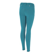 Back view of the Colonial Blue Schockemohle Air Sporty Full Seat Riding Tights on a white background
