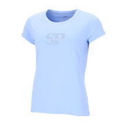 Front view of the Sky Blue Schockemohle Nola T-Shirt on a white background