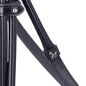 Close-up view of the Isabell Werth logo on the Schockemohle Isabell Werth Bella Rose Dressage Bridle on a white background