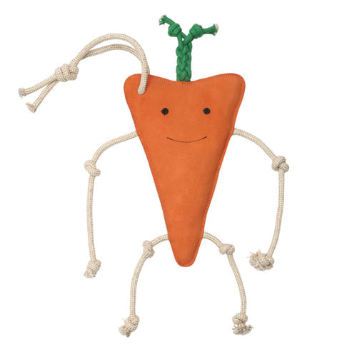 Front view of the TuffRider Carrot Horse Toy on a white background