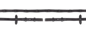 View of the black Schockemohle Durasoft Hook & Stud Reins on a white background