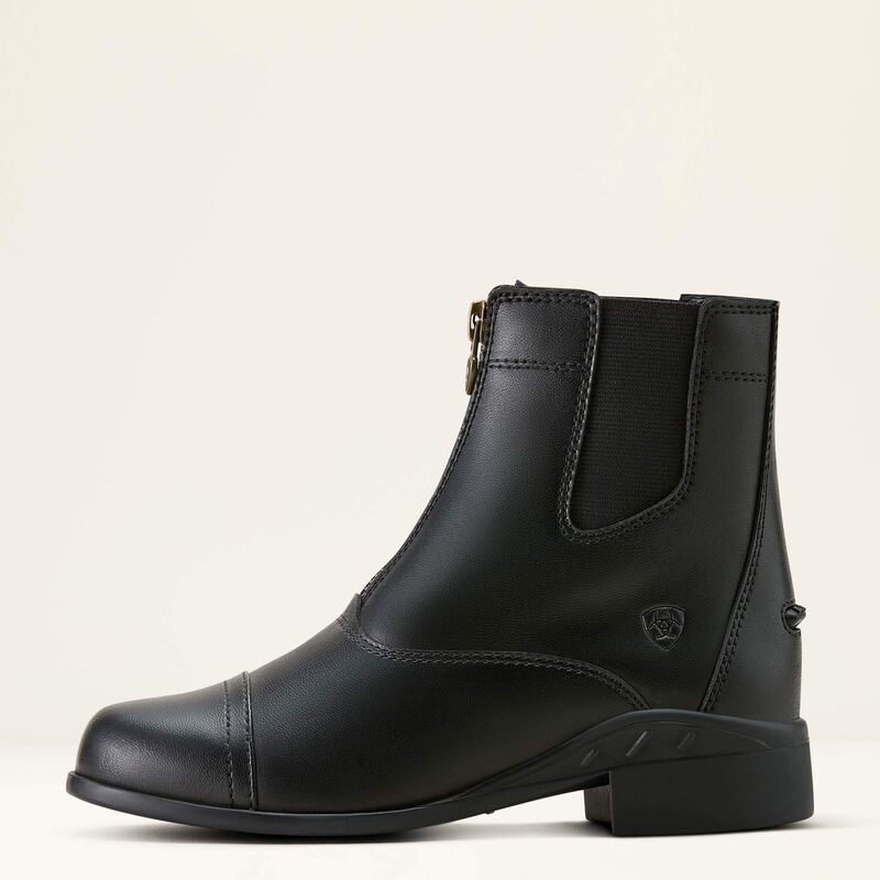 Side view of the Ariat Kids' Scout Zip Paddock Boot on a plain background