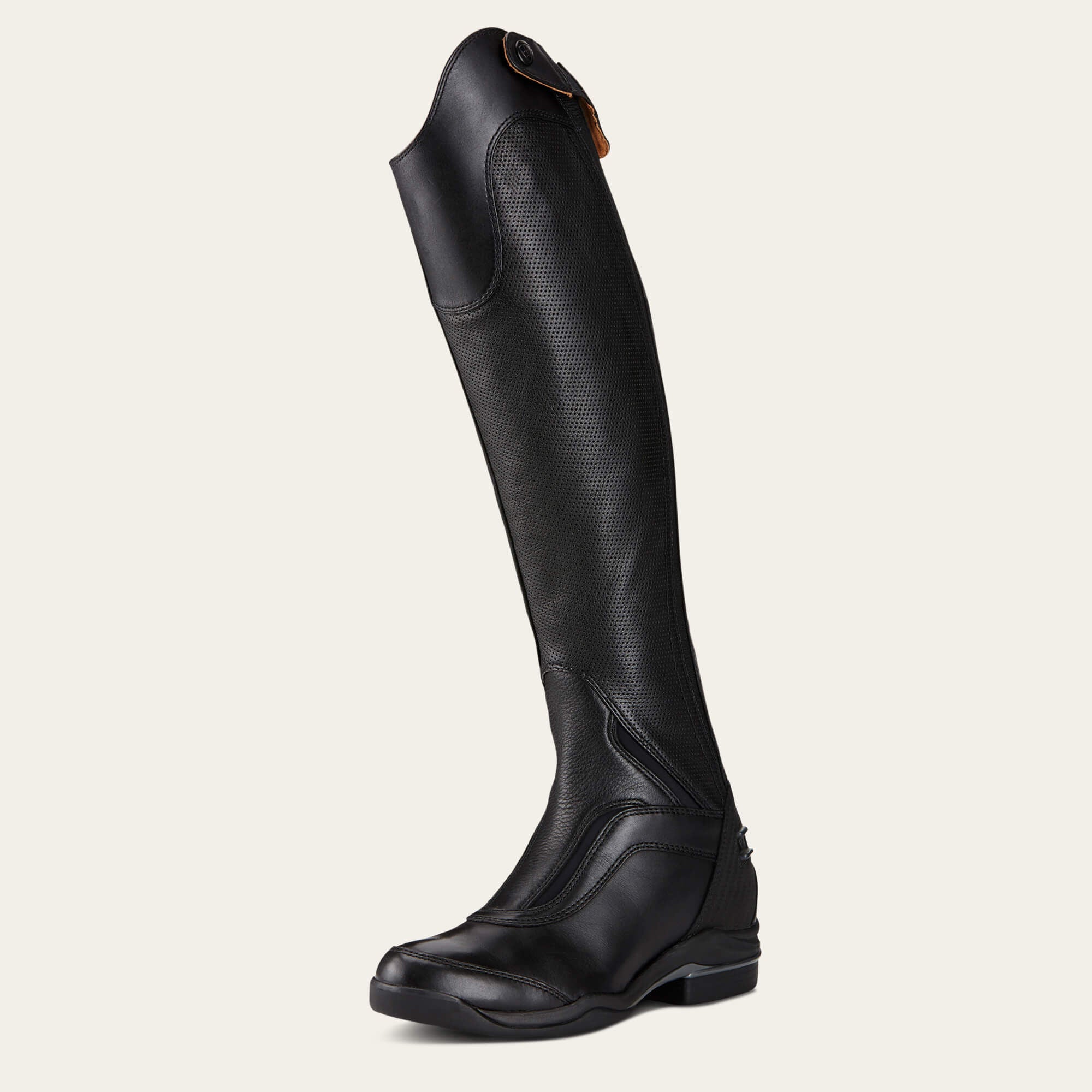 Angled front view of the Ariat V Sport Perforated Zip Tall Riding Boot on a plain background