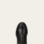 Top view of the toe cap of the Ariat V Sport Perforated Zip Tall Riding Boot on a plain background