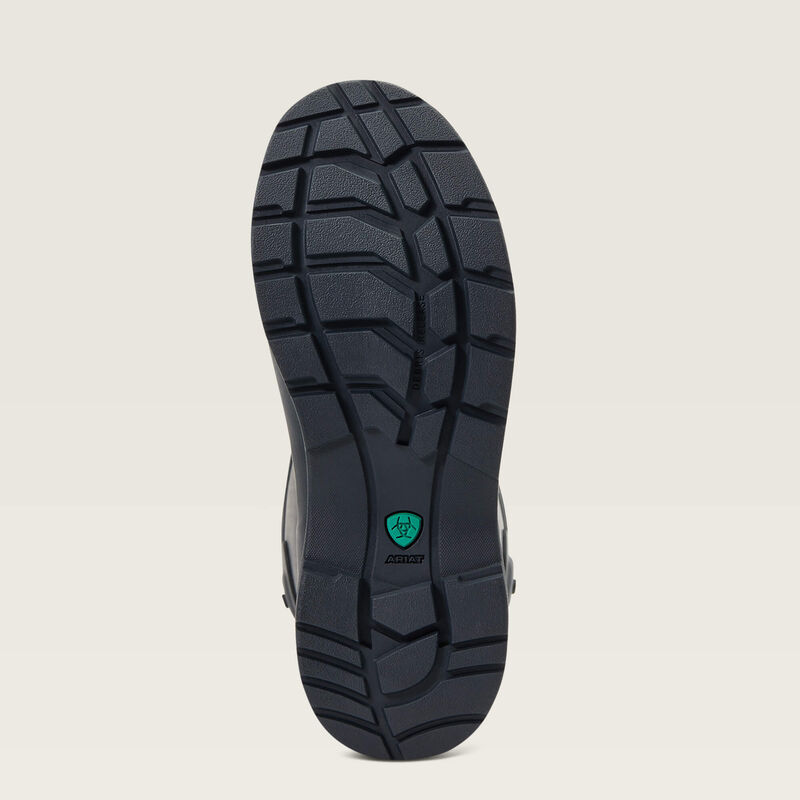 Bottom view of the Navy Ariat Kelmarsh Rain Boot on a plain background