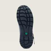 Bottom view of the Navy Ariat Kelmarsh Mid Rubber Boot on a plain background