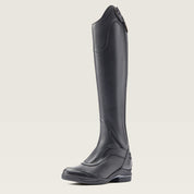 Angled front view of the black Ariat V Sport Zip Tall Riding Boot on a plain background