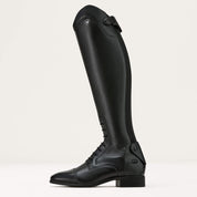 Side view of the black Ariat Palisade Field Boot on a plain background
