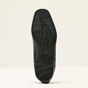 Bottom view of the black Ariat Palisade Field Boot on a plain background