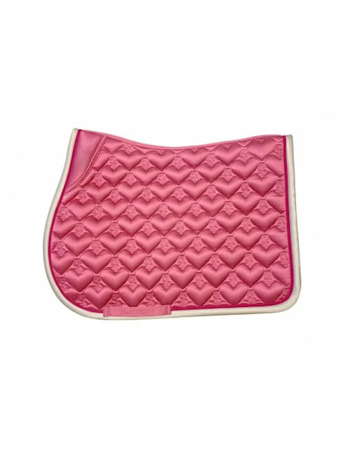 Side view of the pink PS of Sweden Heart Jump Pad on a white background