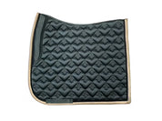 Side view of the green PS of Sweden Heart Dressage Saddle Pad on a white background