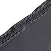 Close-up view of the zipper on the Aubrion React Tote Bag on a white background