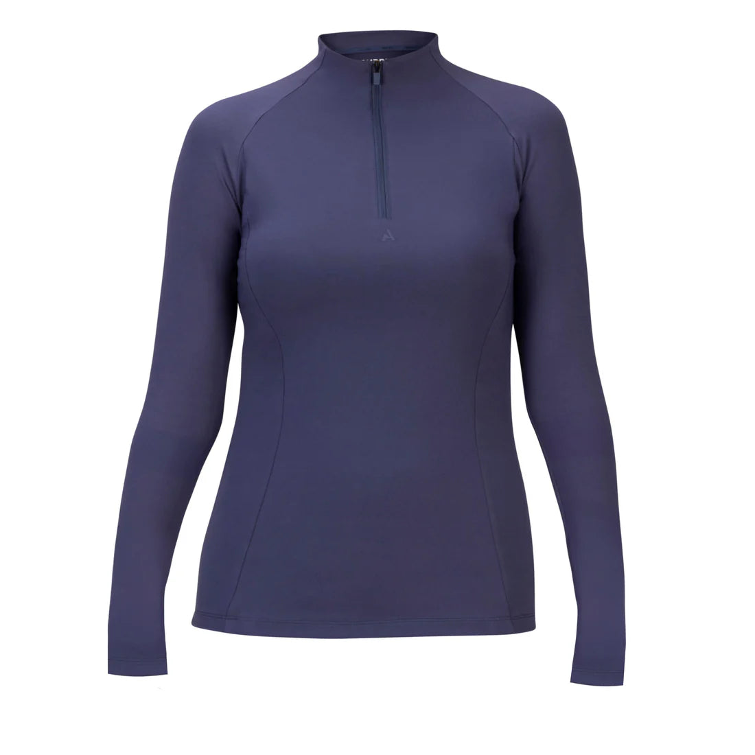 Front view of the navy Aubrion React Long Sleeve Base Layer on a white background