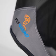 Close-up view of the Shires FlyGuard Pro Fine Mesh Fly Mask with Ears & Open Forelock in black and gray