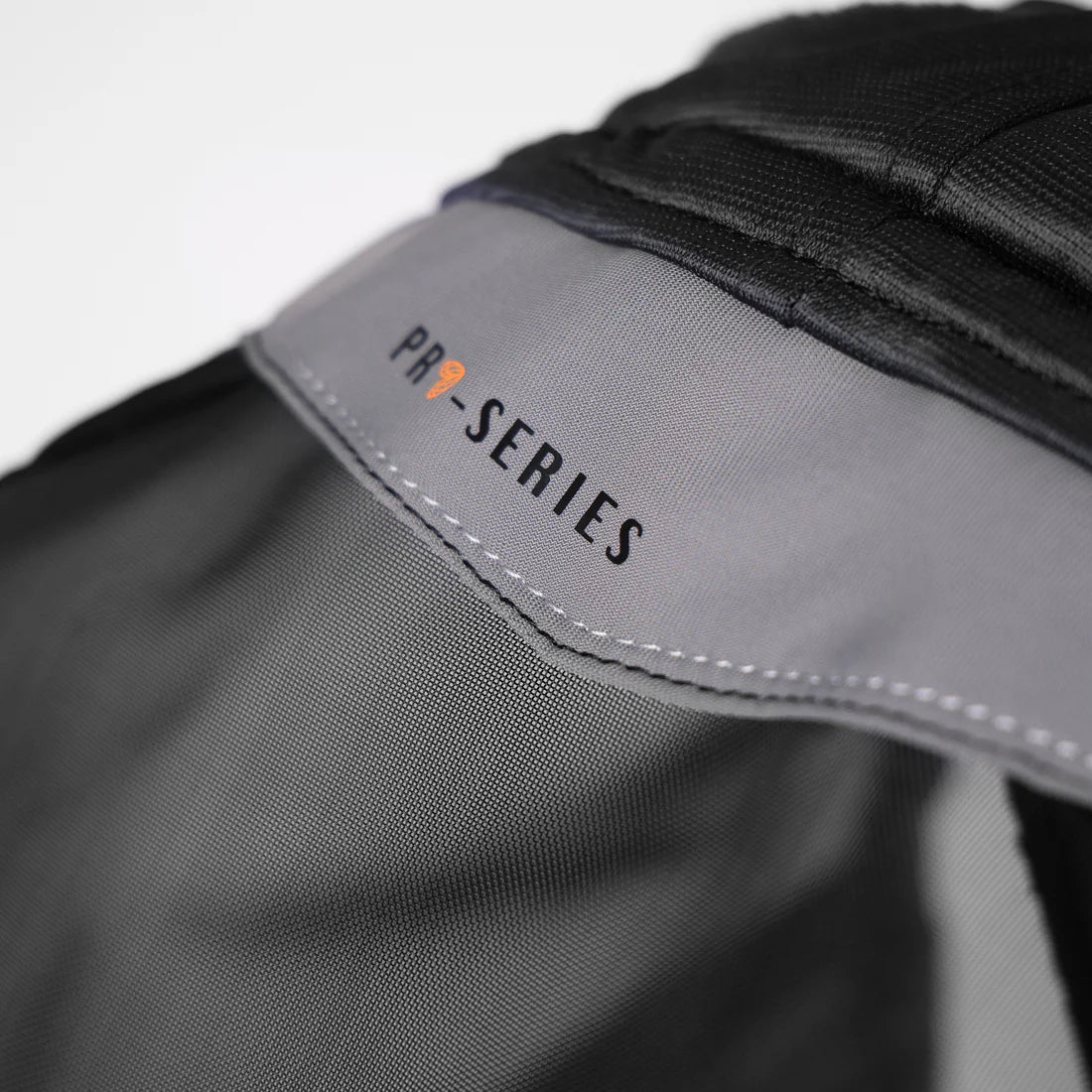 Close-up view of the Shires FlyGuard Pro Fine Mesh Fly Mask with Ears & Open Forelock in black and gray